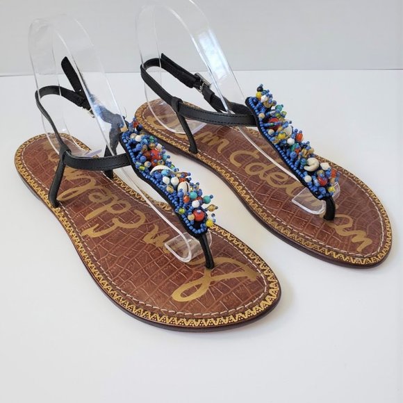 Sam Edelman Shoes - Sam Edelman Gabrielle Beaded Shell Sandals NEW